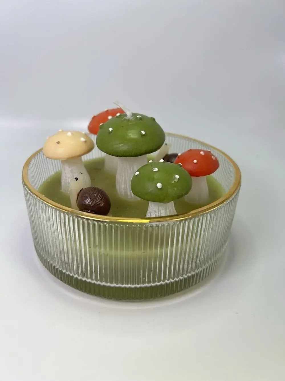 TIKTOK VIRAL Happy Fall Mushroom And Snail Green 11.66 Oz Candle Martha Stewart